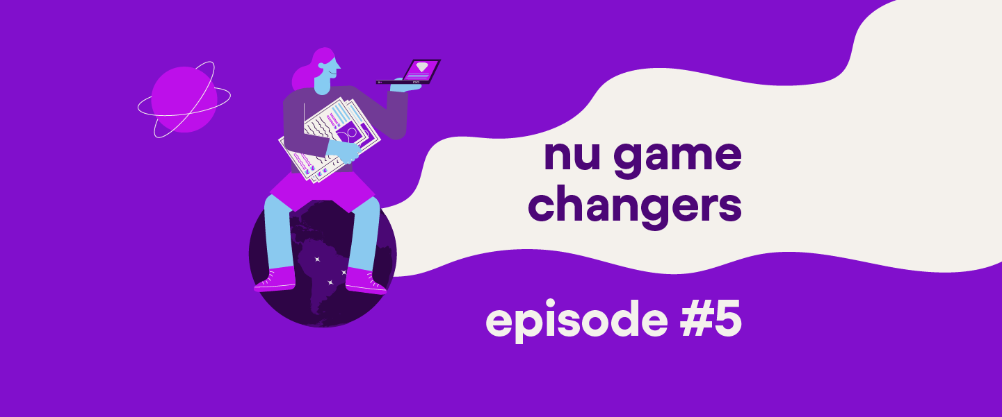 Drawing of a person sat over the world with a laptop. Nu Game Changers 5: Engineering and Data Science in Product Development
